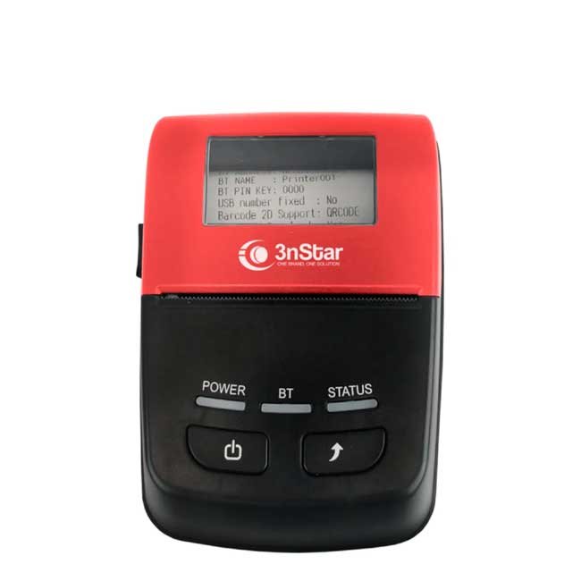 Impresora portátil 3nStar PPT205BT – Térmica directa, Bluetooth, USB, impresión rápida de etiquetas y recibos