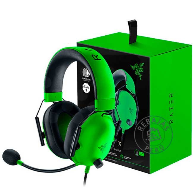 Razer BlackShark V2 X Audífono Gaming Micrófono – Sonido 7.1, Drivers 50mm, Compatibles con PC, PS4, Xbox, verde.