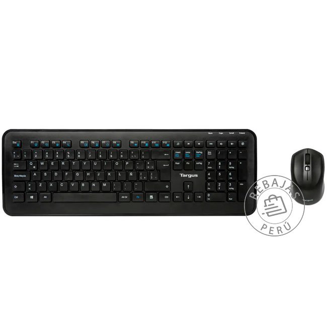 Combo Teclado y mouse Inalámbricos Targus KM610 – Teclado QWERTY + Mouse 1600 DPI Wireless