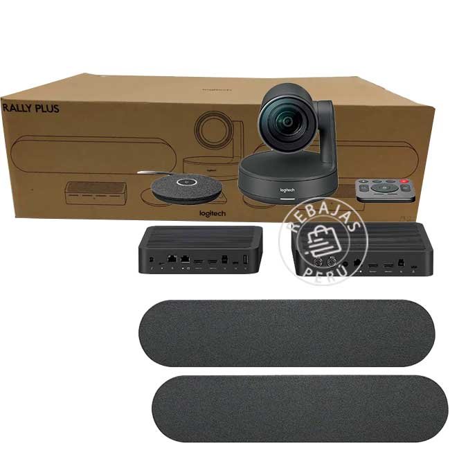 Logitech Rally Plus Bundle 4K para Salas Grandes – Sistema de Videoconferencia Profesional 