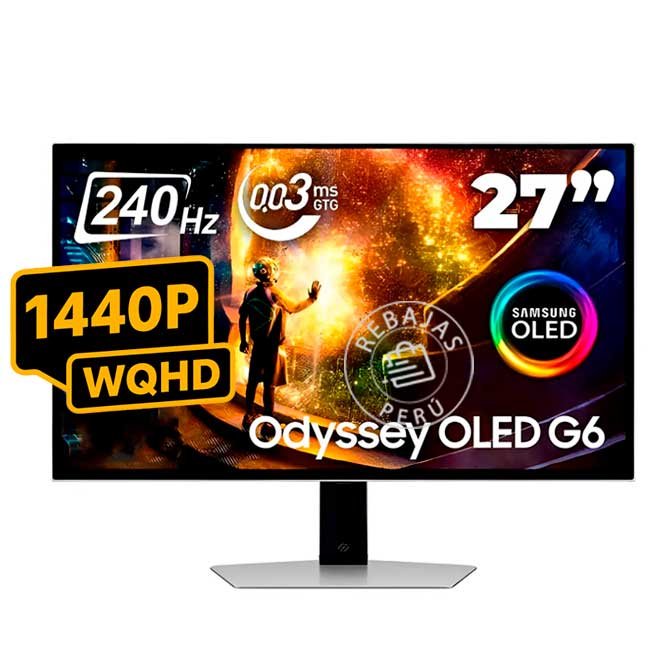 Monitor 27 Samsung Gamin Odyssey Oled G6 2k Qhd 240hz Pivote