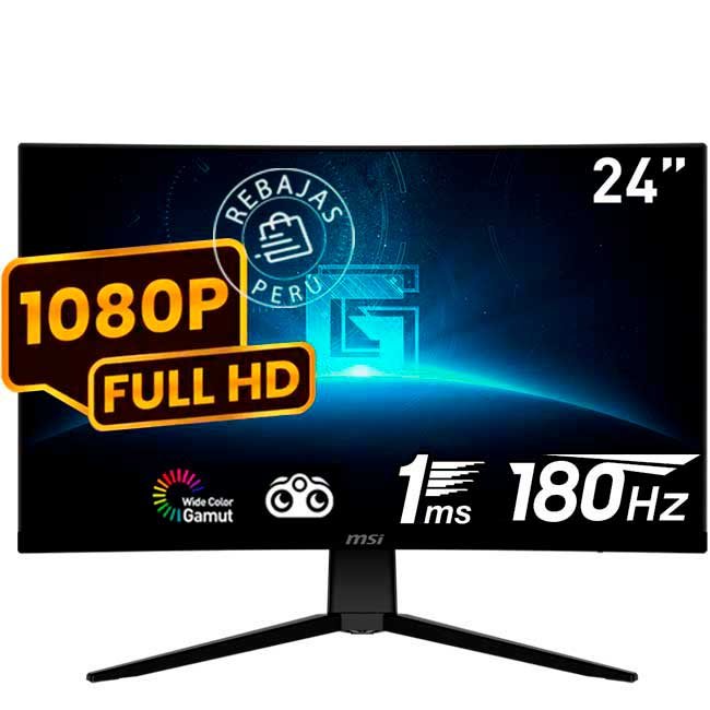 Monitor Curvo MSI G2422C 24" FHD VA 180Hz 1ms HDMI DP VESA Gaming