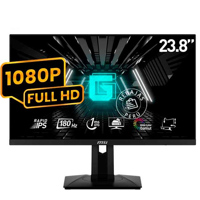 Monitor Gaming MSI G244PF E2 23.8" FHD Rapid IPS 180Hz 1ms HDMI DP Ajuste Altura VESA