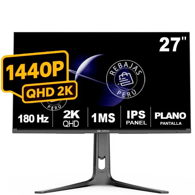 Monitor Gaming TEROS TE-2753G 27” QHD IPS 180Hz 1ms HDR400 FreeSync VESA HDMI DP RGB