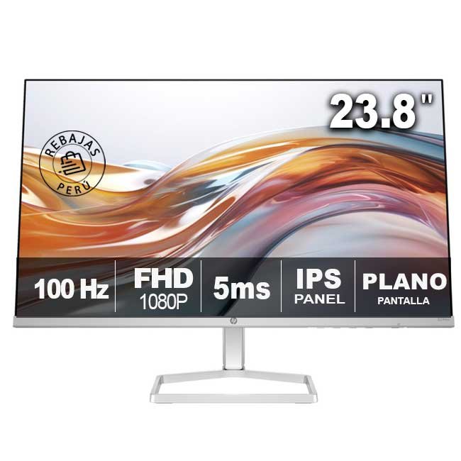 Monitor HP 524sw 94C21AA 23,8” FHD IPS 100Hz  Antirreflejo, HDMI, VGA, Eye Ease