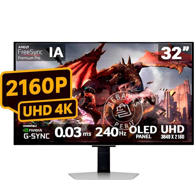 Monitor Samsung Odyssey G8 32 Oled 4k 240hz G-sync