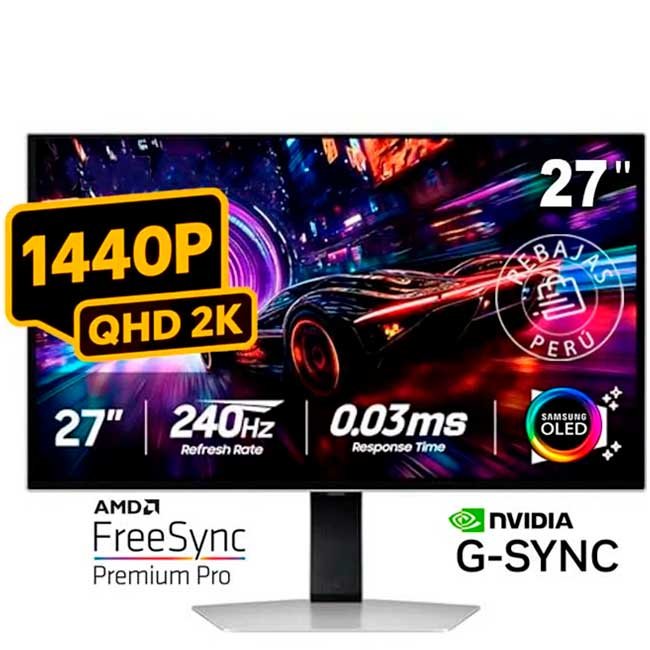  Monitor Samsung LS27DG612SLXPE Odyssey OLED G6 27" QHD 240Hz, 0.03ms, HDR10+