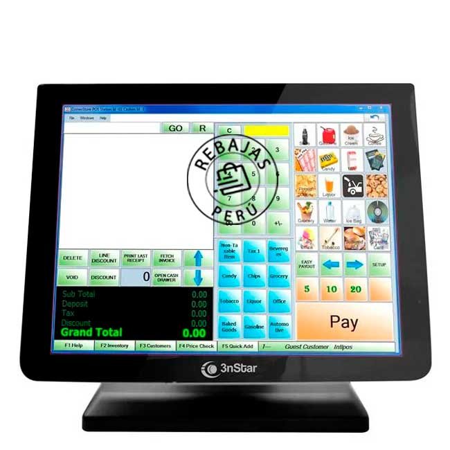 Monitor Táctil 3nStar TCM010 15” Capacitivo 10 Puntos VGA HDMI USB LED 1024x768