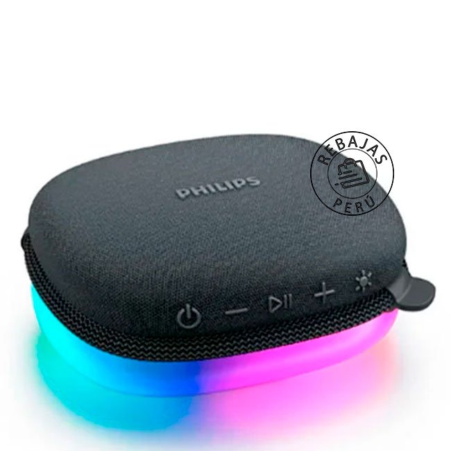 Parlante Philips TAS2307 Bluetooth 10W RGB | Portátil con USB-C y 7h de batería