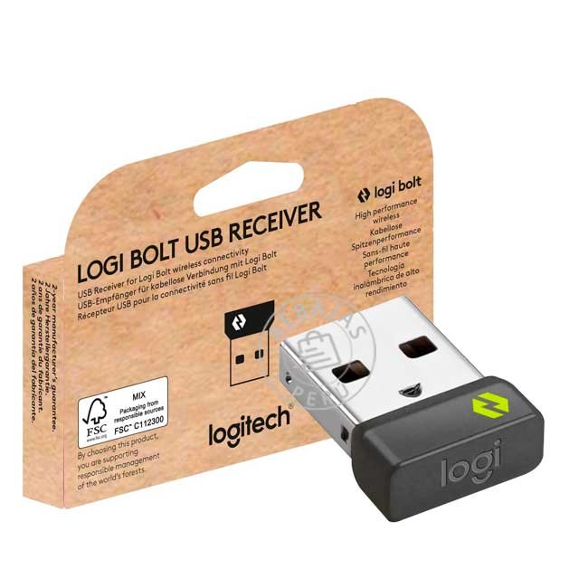 Receptor USB Logitech Logi Bolt (956-000007) para Mouse y Teclado Inalámbricos – Conexión Segura y Multidispositivo