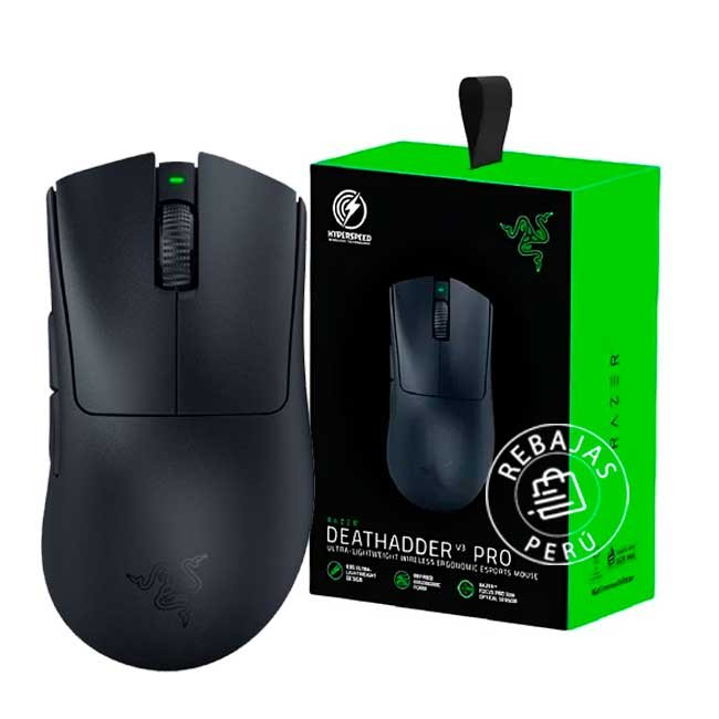 Mouse Razer DeathAdder V3 Pro 30K DPI Wireless USB-C | Switch Óptico 90M | HyperPolling 4000 Hz