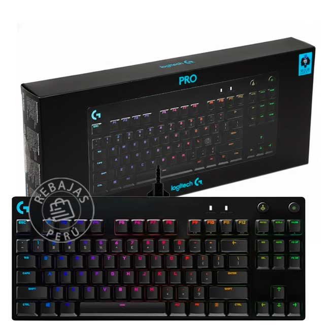 Teclado Mecánico Logitech PRO RGB USB – Switch GX, Gaming Tenkeyless