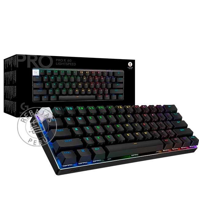 Teclado Logitech Pro X 60 LIGHTSPEED Mecánico Óptico, RGB, Inalámbrico Bluetooth, 