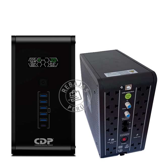 UPS CDP R-Smart 1510i 1500VA/900W Interactivo con Pantalla LCD y Regulador AVR
