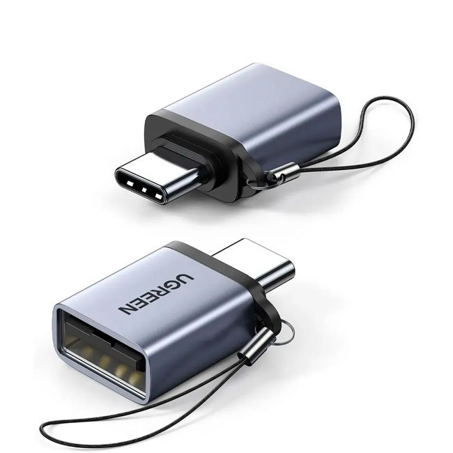 Adaptador USB Tipo C a USB 3.0 con Sujetador Gris US270 (50283)