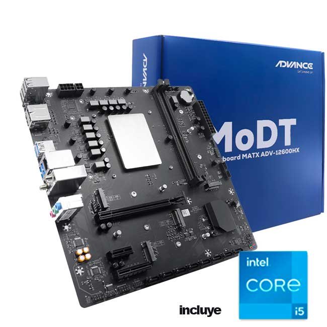 Placa Madre Advance ADV-MoDTi512600HX Core i5-12600HX, DDR4 64GB, 4x M.2, 8x SATA, Micro-ATX