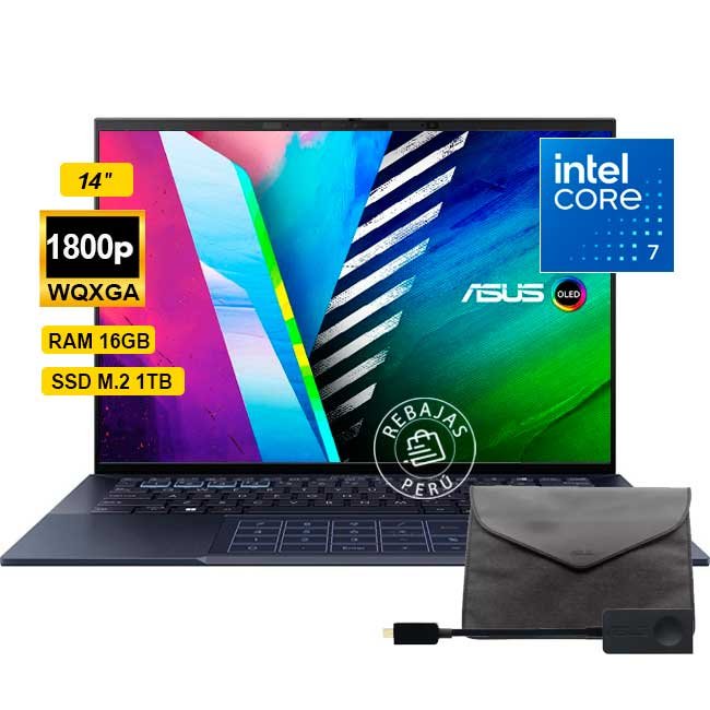 Laptop ASUS B9403CVAR Core 7 150U 14" OLED WQXGA+ 16GB 1TB SSD Windows 11 Pro Negra vPro WiFi 6E