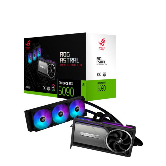 Tarjeta de Video ASUS ROG Astral LC RTX 5090 32GB GDDR7 OC PCIe 5.0 | Ultra Rendimiento Gaming y IA