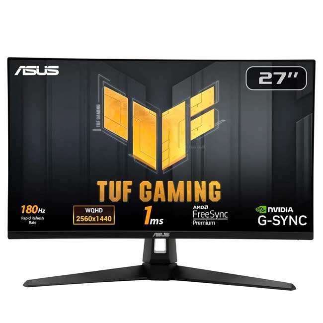 ASUS TUF Gaming VG27AQ3A Monitor 27" QHD 180Hz 1ms Fast IPS con FreeSync Premium y G-SYNC
