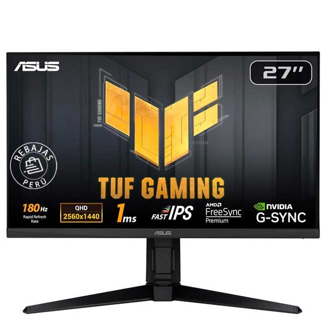 Monitor ASUS TUF Gaming VG27AQL3A 27" QHD IPS 180Hz 1ms FreeSync G-SYNC HDR400