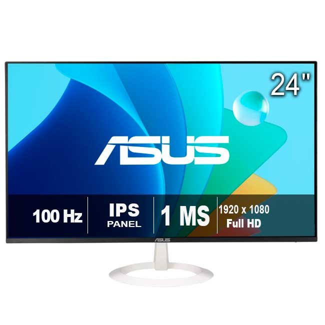 ASUS VZ24EHF-W 24'' IPS Full HD 100Hz Eye Care – Monitor Delgado