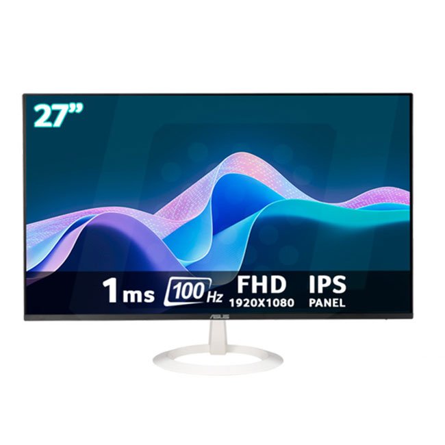 Monitor ASUS VZ27EHF-W 27" FHD IPS 100Hz Eye Care Blanco | Diseño sin marco