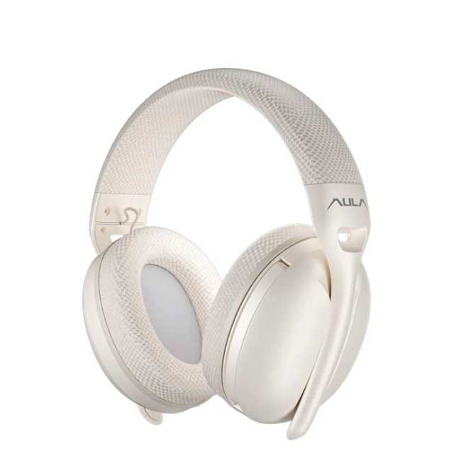 Audífono Inalámbrico Aula S6 Wireless Milk con Sonido Estéreo, Bluetooth y Diseño Plegable