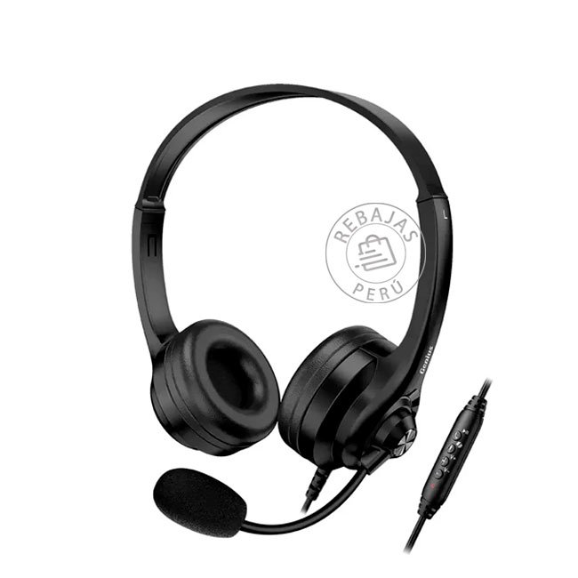 Audífono con Micrófono Genius HS-235U AI Copilot USB-A 40mm Negro