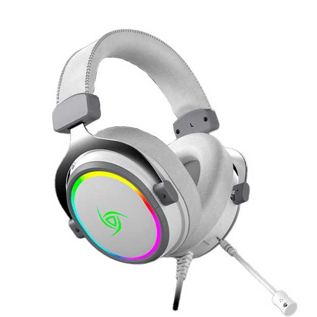 Audífono Gamer VSG Singularity 7.1 RGB White – USB, Memory Foam y Sonido Envolvente