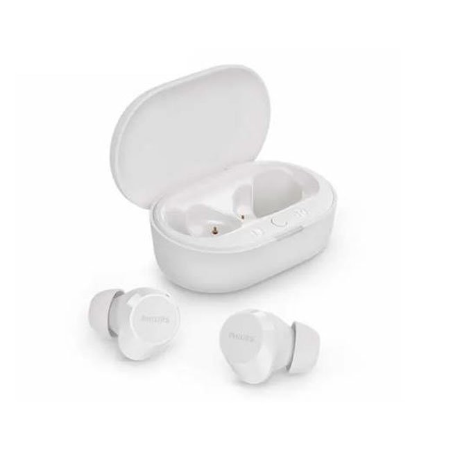 Audífonos Philips TAT1209WT True Wireless con Micrófono, Bluetooth, 18H de Batería, USB-C, IPX4 - Blancos