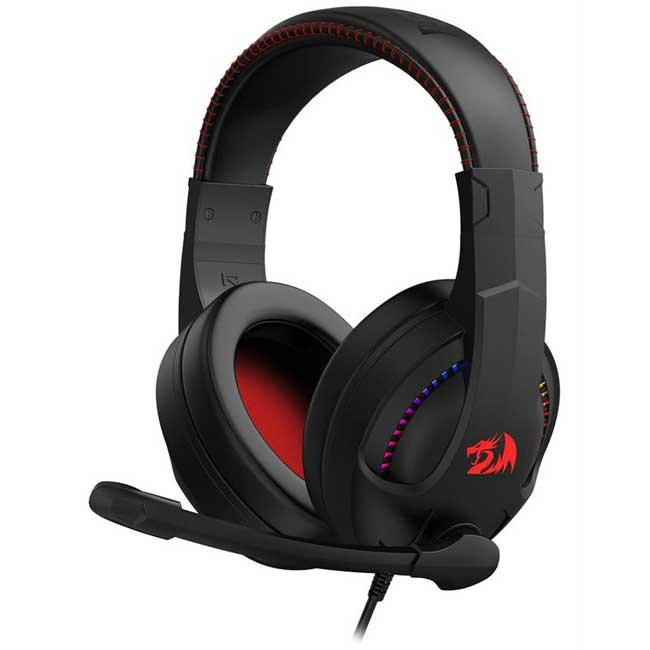 Auriculares Redragon Cronus H211 RGB Black con Micrófono Fijo, Conexión 3.5mm y USB, Compatibles con PC, PS, Xbox