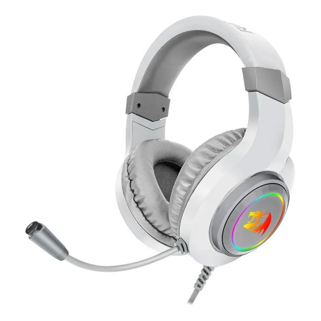 Auriculares Redragon HYLAS H260W-RGB White | Sonido Estéreo, RGB, Micrófono Omnidireccional