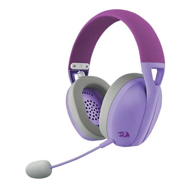 Auriculares Gamer Redragon Ire Wireless H848 Purple 7.1 Bluetooth USB Mic Desmontable