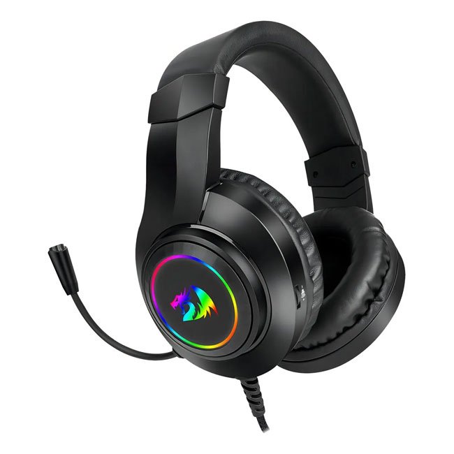 Auriculares Redragon H260-RGB HYLAS con Sonido Estéreo, RGB, Micrófono Flexible y Compatibilidad Multiplataforma