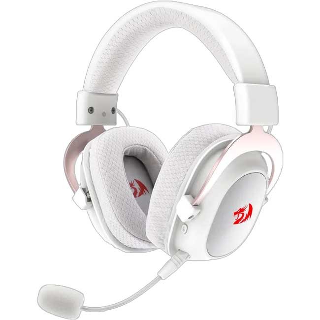Auriculares Gamer Redragon Zeus PRO H510-WL Wireless 7.1 RGB Blanco con Bluetooth y Micrófono Desmontable