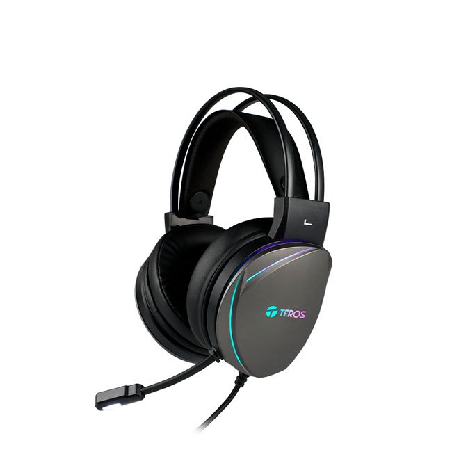 Audifono Gaming TEROS TE-8170N 7.1 USB con Micrófono, Luces RGB y Sonido Envolvente