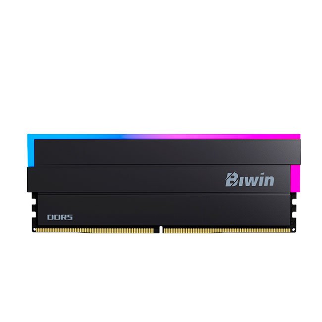 Memoria UDIMM Biwin Black Opal DW100 RGB 48GB (2x24GB) DDR5-6400MHz PC5-51200, CL32, 1.35V