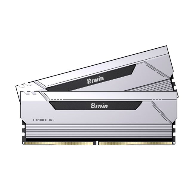 Memoria Biwin HX100 32GB DDR5-6000MHz (2x16GB), CL34, 1.1V, 1Rx8, Color Plata