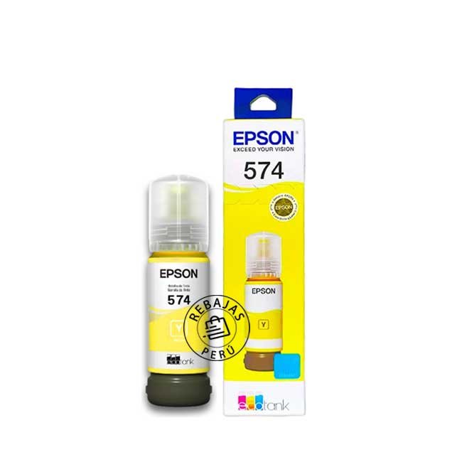 Botella Epson 574 Yellow T574420-AL Original para Impresoras L8050
