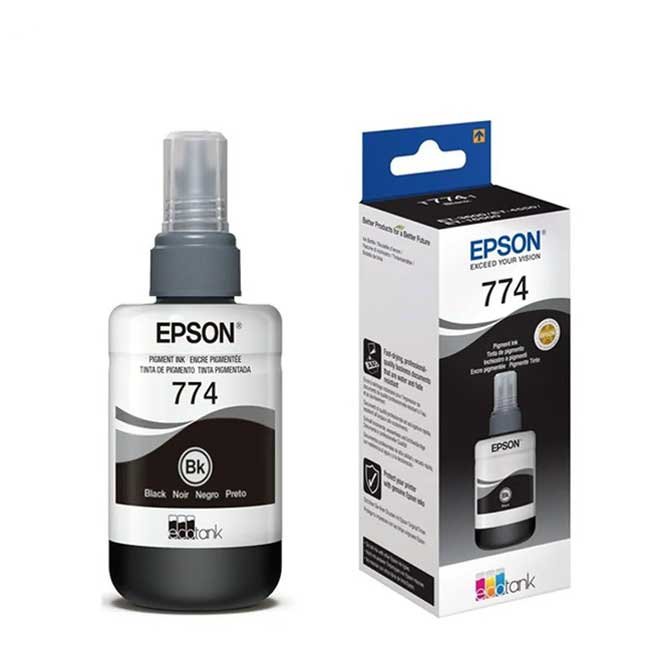 Botella Epson 774 Negro Tinta Original para Impresoras Epson