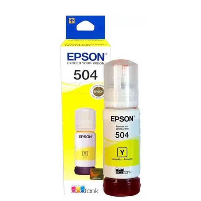 Botella Tinta Epson T504420-AL Amarilla –  Calidad Premium