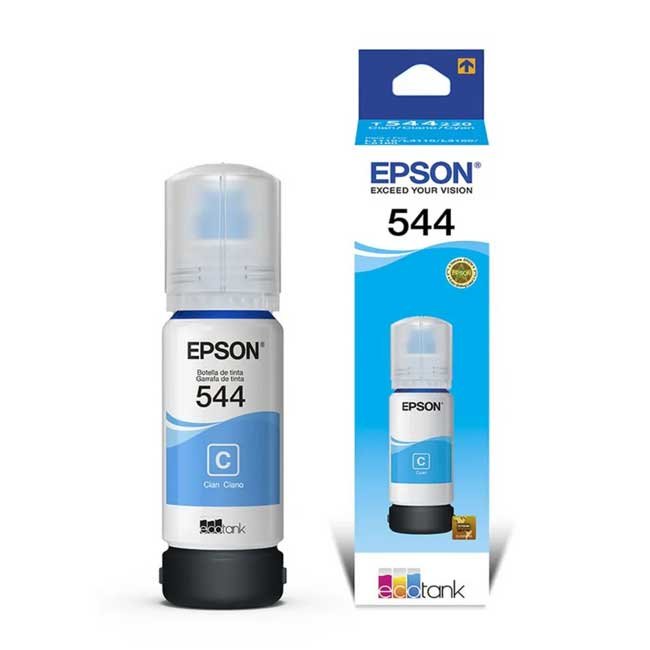 Botella de Tinta Epson T544220-AL Cyan Original para L3110 / L3150 / L5190 – 65 ml