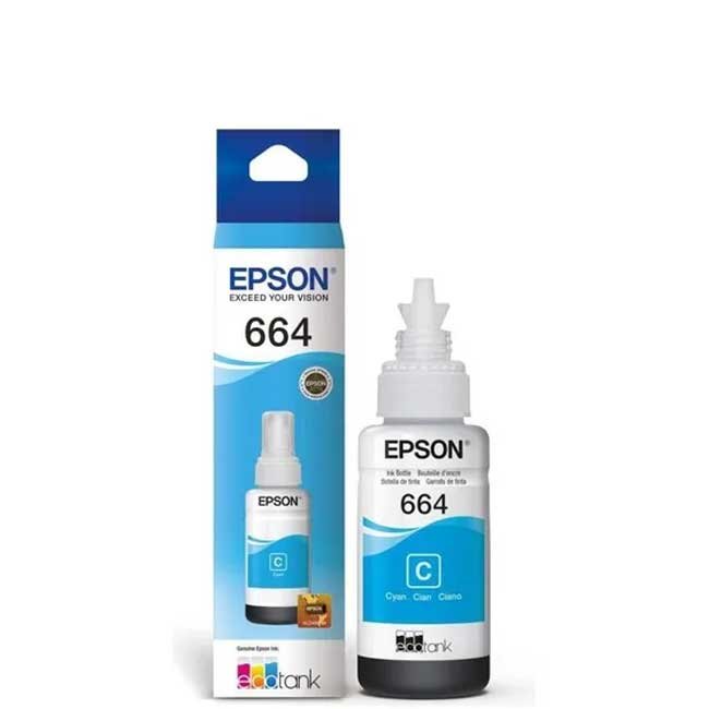 Tinta Epson T664220-AL Cian para L200 – Botella Original 70ml | Rendimiento y Calidad