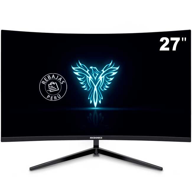 Monitor Brickell 27" Curvo FHD 75Hz 3ms MICDG27FC-75 FreeSync y Reducción de Luz Azul