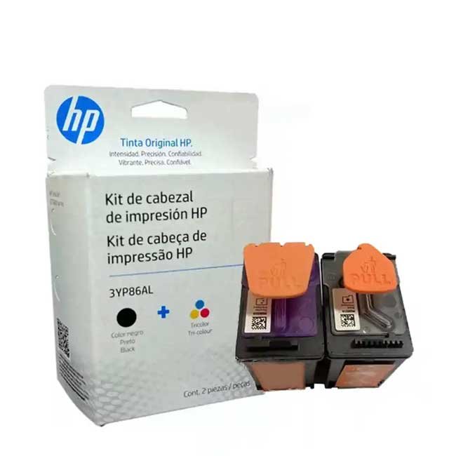  Kit de Cabezal HP 3YP86AL GT Black / Tricolor Original para Tinta HP