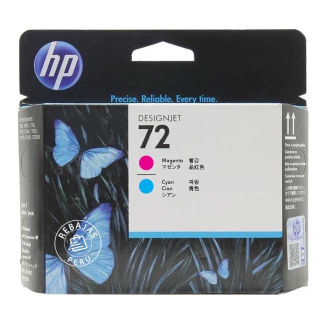 Cabezal HP 72 Magenta y Cyan C9383A para Plotter T610