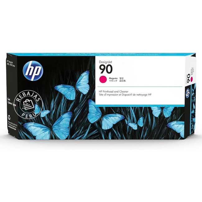 Cabezal HP C5056A (90) Magenta Original con Limpiador para DesignJet 4000/4500/4520