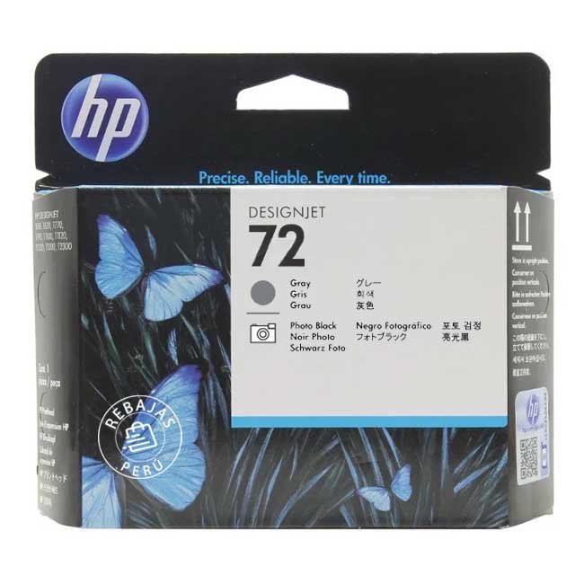 Cabezal HP 72 Gray y Photo Black C9380A para Plotter T610