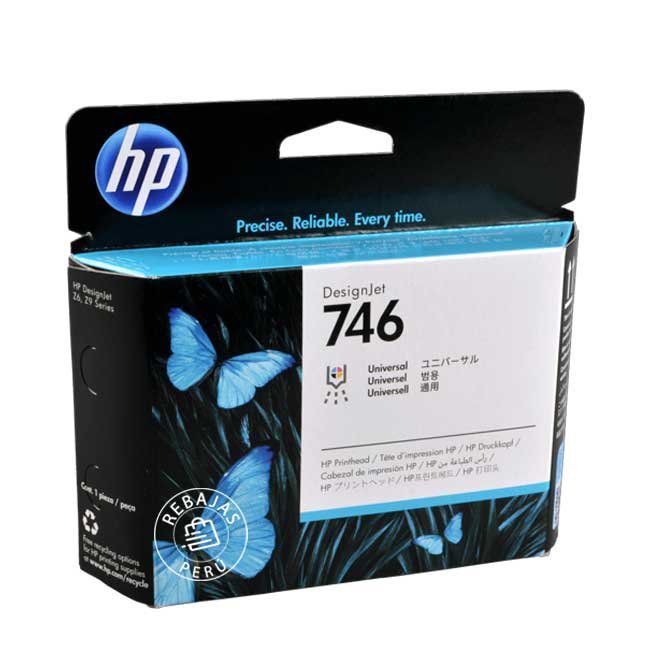 Cabezal HP 746 original P2V25A para impresoras HP Z6 y Z9