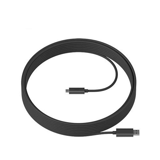 Cable USB Logitech Strong 10M Negro – SuperSpeed USB 3.0 Reforzado para Videoconferencias y Oficinas B2B